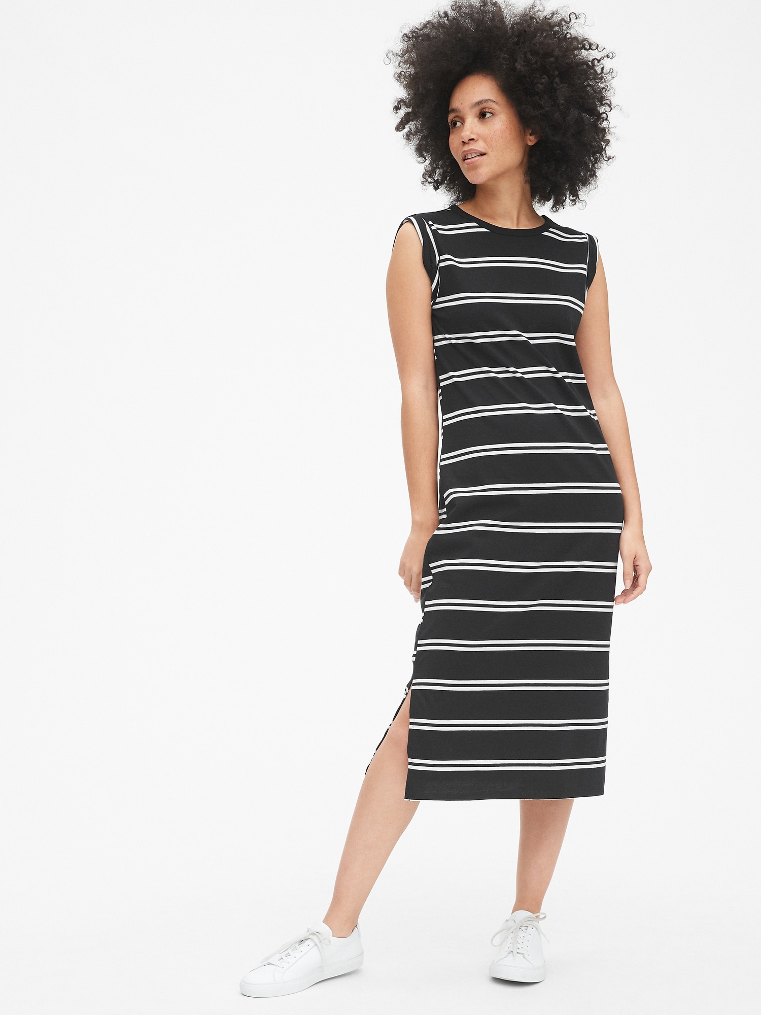 midi t shirt dress with slits