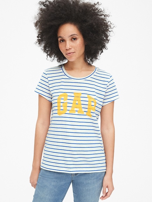 Image number 1 showing, Gap Logo Stripe Crewneck T-Shirt