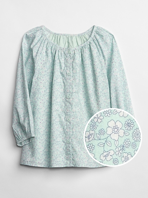 Image number 1 showing, Kids Floral Button-Front Top