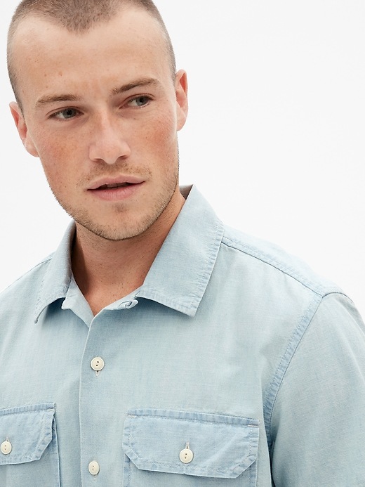 Image number 5 showing, Chambray Work Shirt