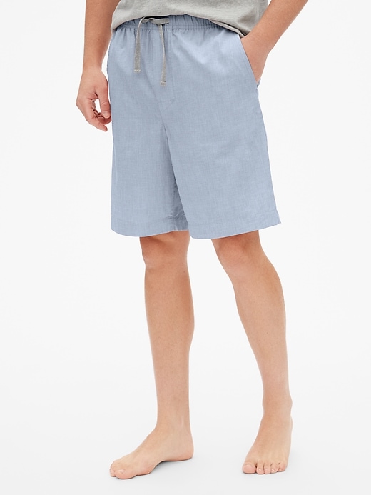 View large product image 1 of 1. 9" Pajama Shorts in Poplin