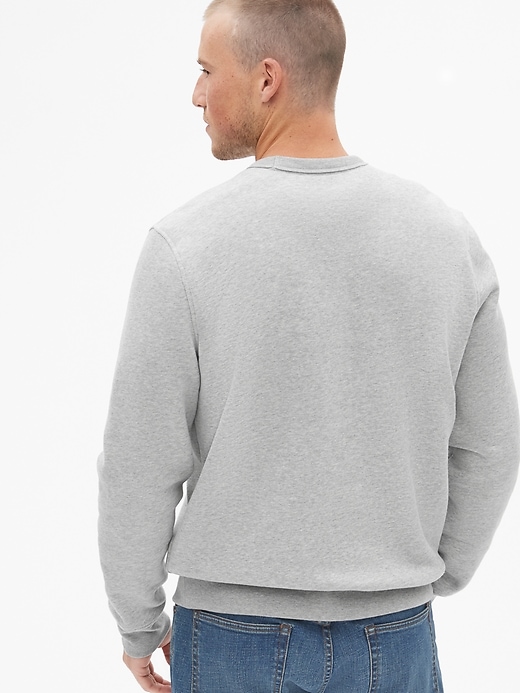 2 of 8 showing, with the color heather grey of product Gap + Pride Logo Crewneck Sweatshirt