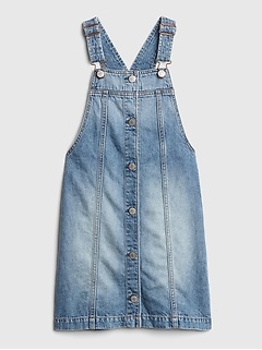 girls denim overall dress