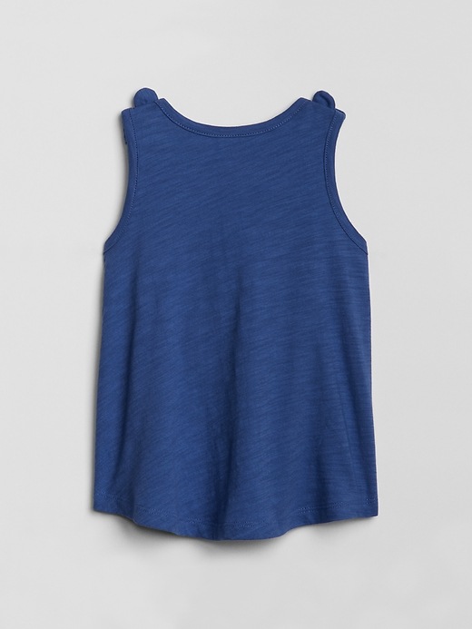 2 of 8 showing, with the color blue nova of product Toddler Graphic Bow Tank Top