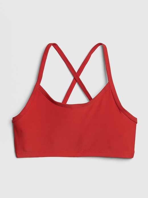 1 of 8 showing, with the color red light of product Kids Strappy Swim Top