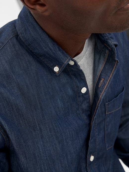 Image number 5 showing, Untucked Fit Denim Shirt