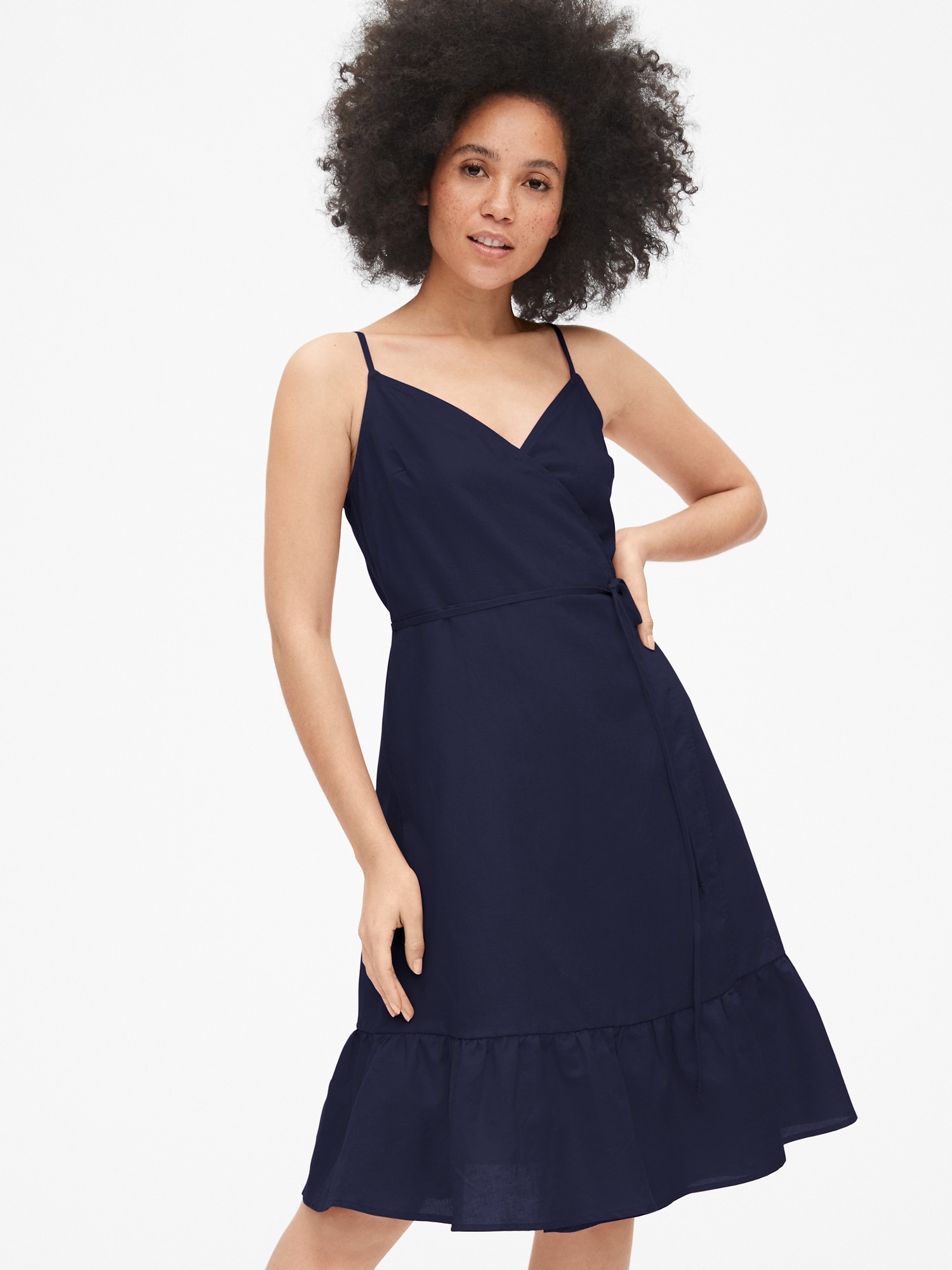 Gap ruffle wrap shop dress