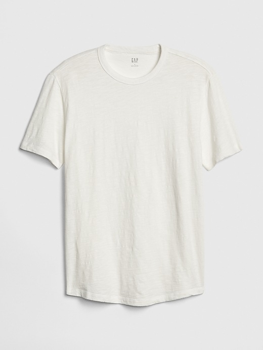 Image number 6 showing, Vintage Slub Jersey Curved-Hem T-Shirt