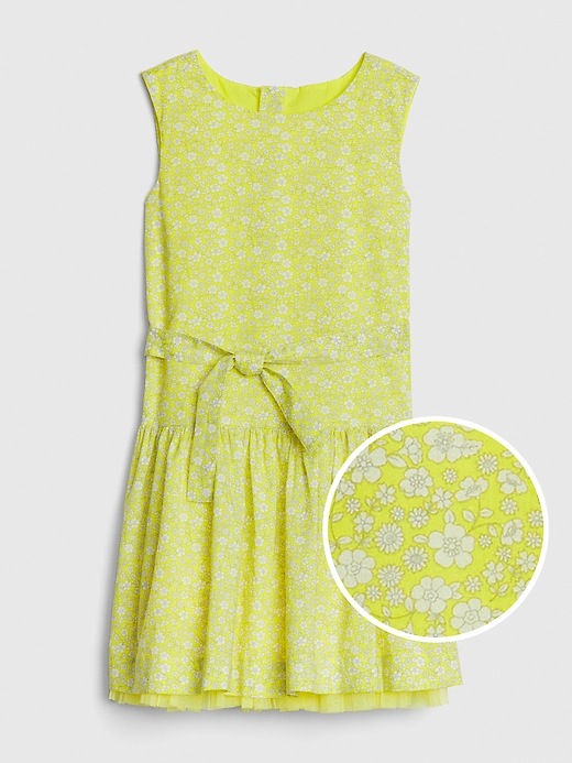 View large product image 1 of 4. Kids Tie-Belt Drop-Waist Dress