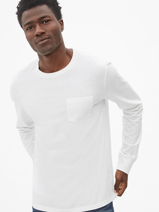Image number 1 showing, Long Sleeve Pocket T-Shirt
