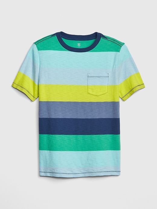 View large product image 1 of 1. Kids Stripe Short Sleeve T-Shirt