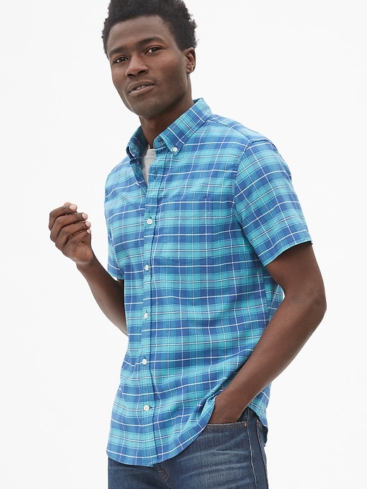 View large product image 1 of 1. Lived-In Stretch Oxford Short Sleeve Shirt