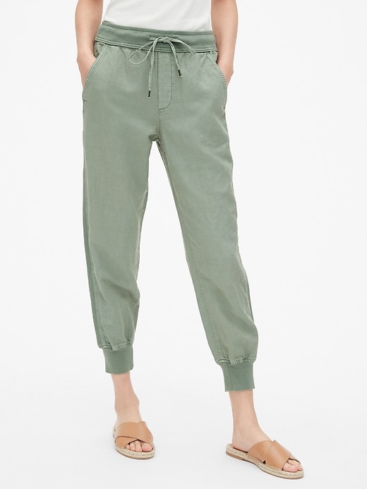 Image number 4 showing, Drawstring Joggers in Linen