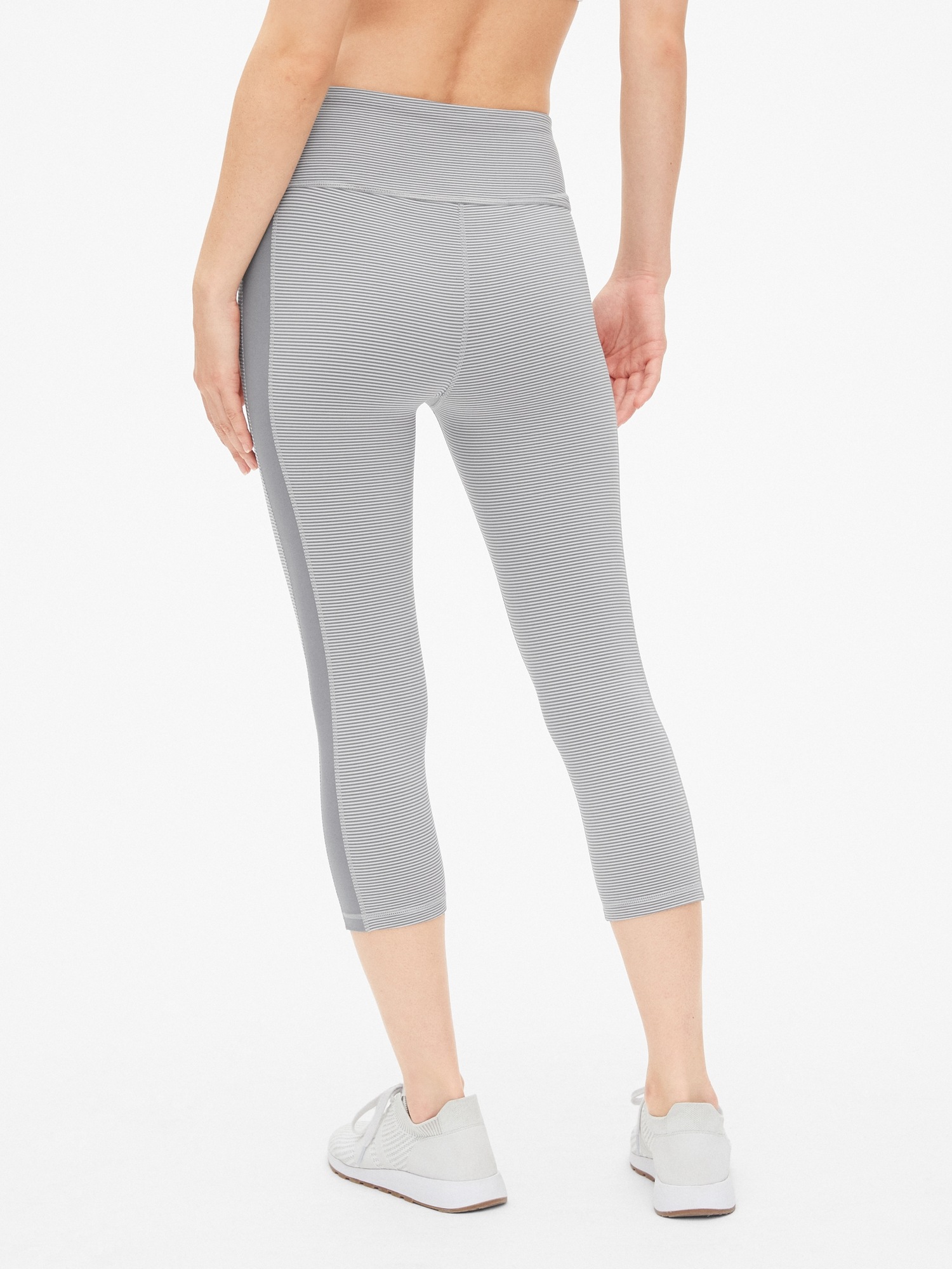 GapFit High Rise Stripe Capris in Eclipse Gap