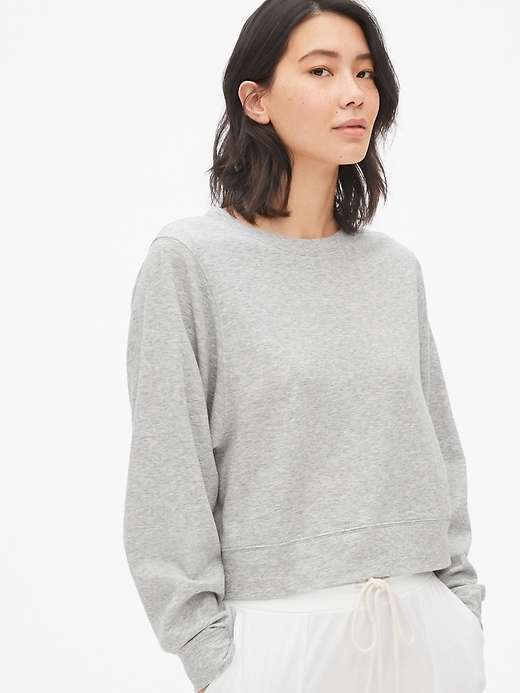 View large product image 1 of 2. Cropped Pullover Sweatshirt