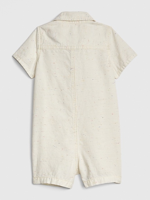 Image number 2 showing, Baby Button-Front Shorty One-Piece