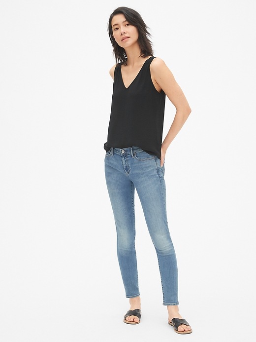 Image number 3 showing, Sleeveless V-Neck Top in Modal Crepe