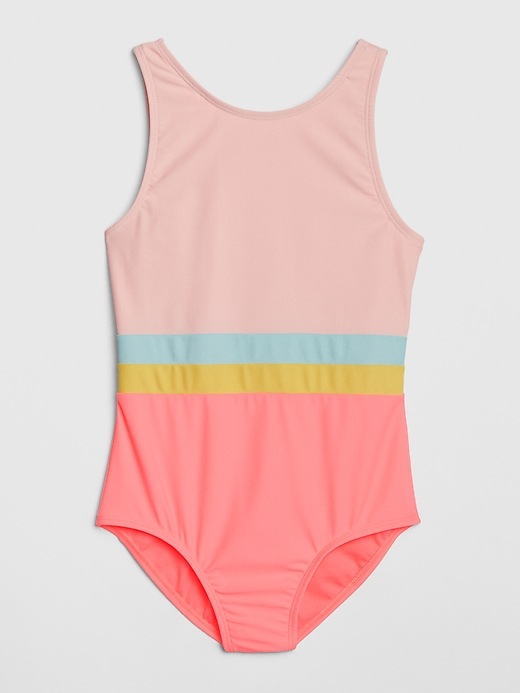Image number 1 showing, Kids Colorblock Swim One-Piece