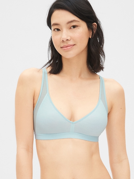 View large product image 1 of 1. Breathe Mesh-Insert Bralette