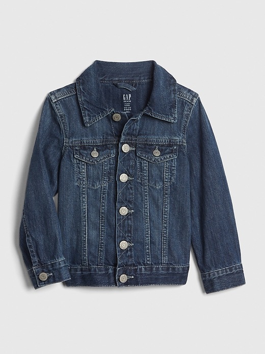 Image number 2 showing, Toddler Volcano Interactive Patch Icon Denim Jacket