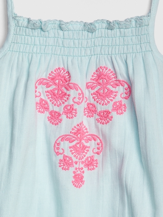 Image number 3 showing, Baby Embroidered Shorty One-Piece