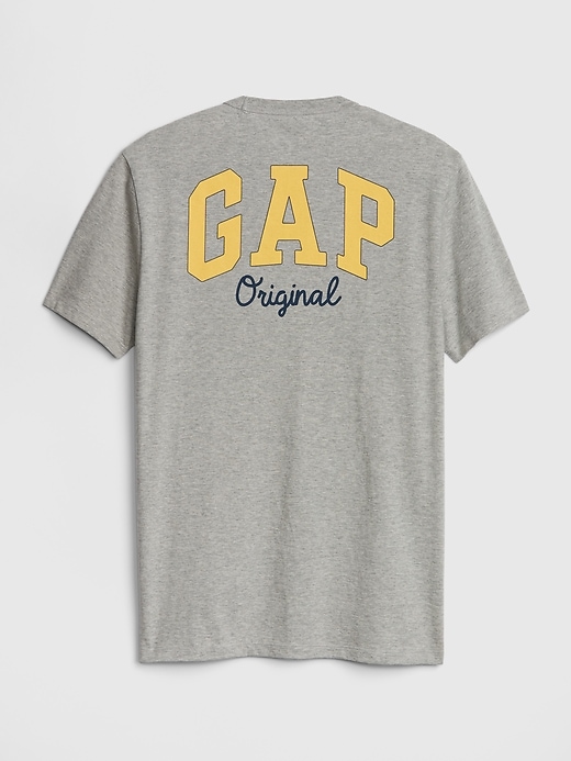 2 of 8 showing, with the color grey heather of product Gap Original Logo Crewneck T-Shirt