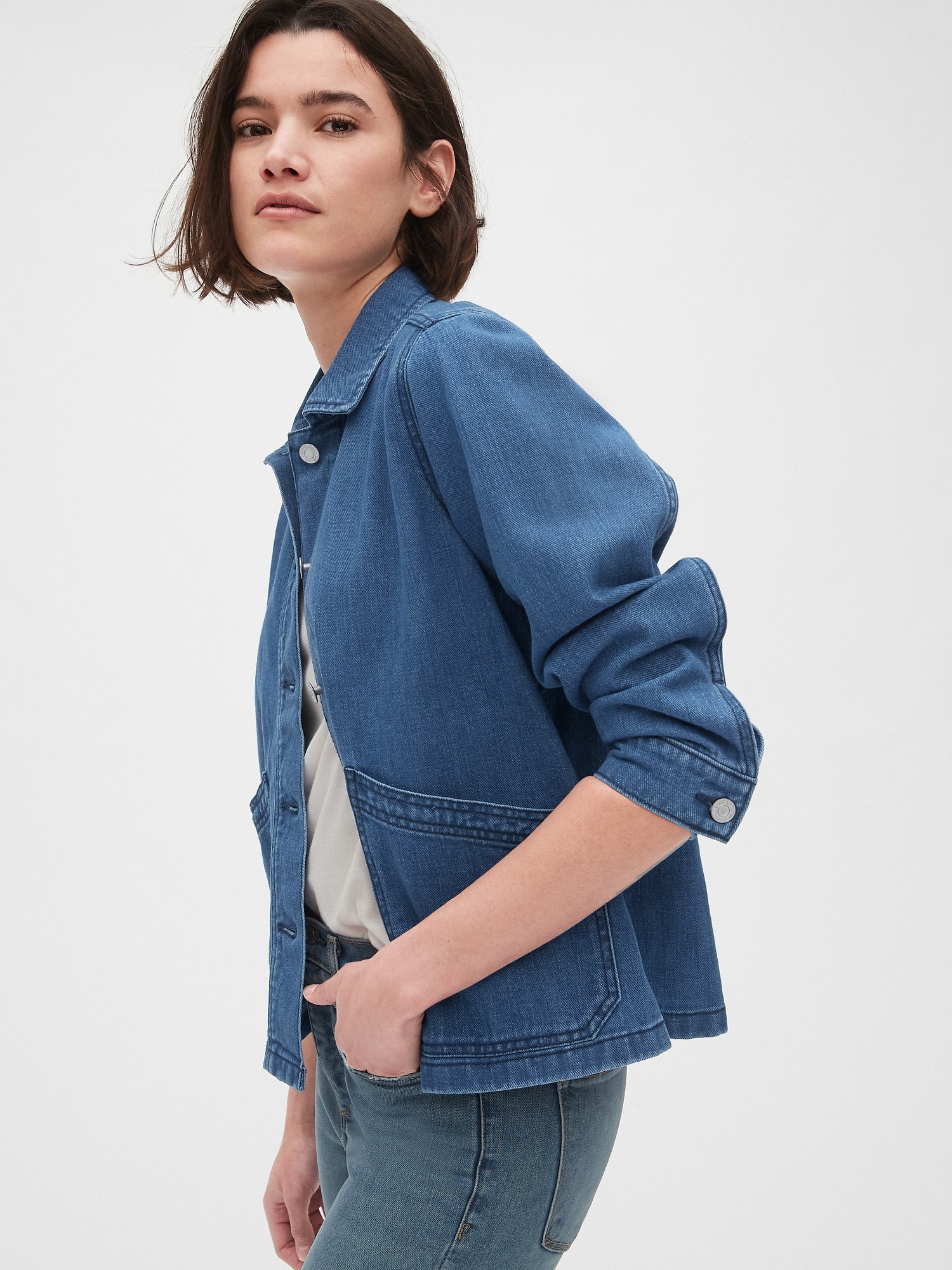 Gap denim swing best sale jacket