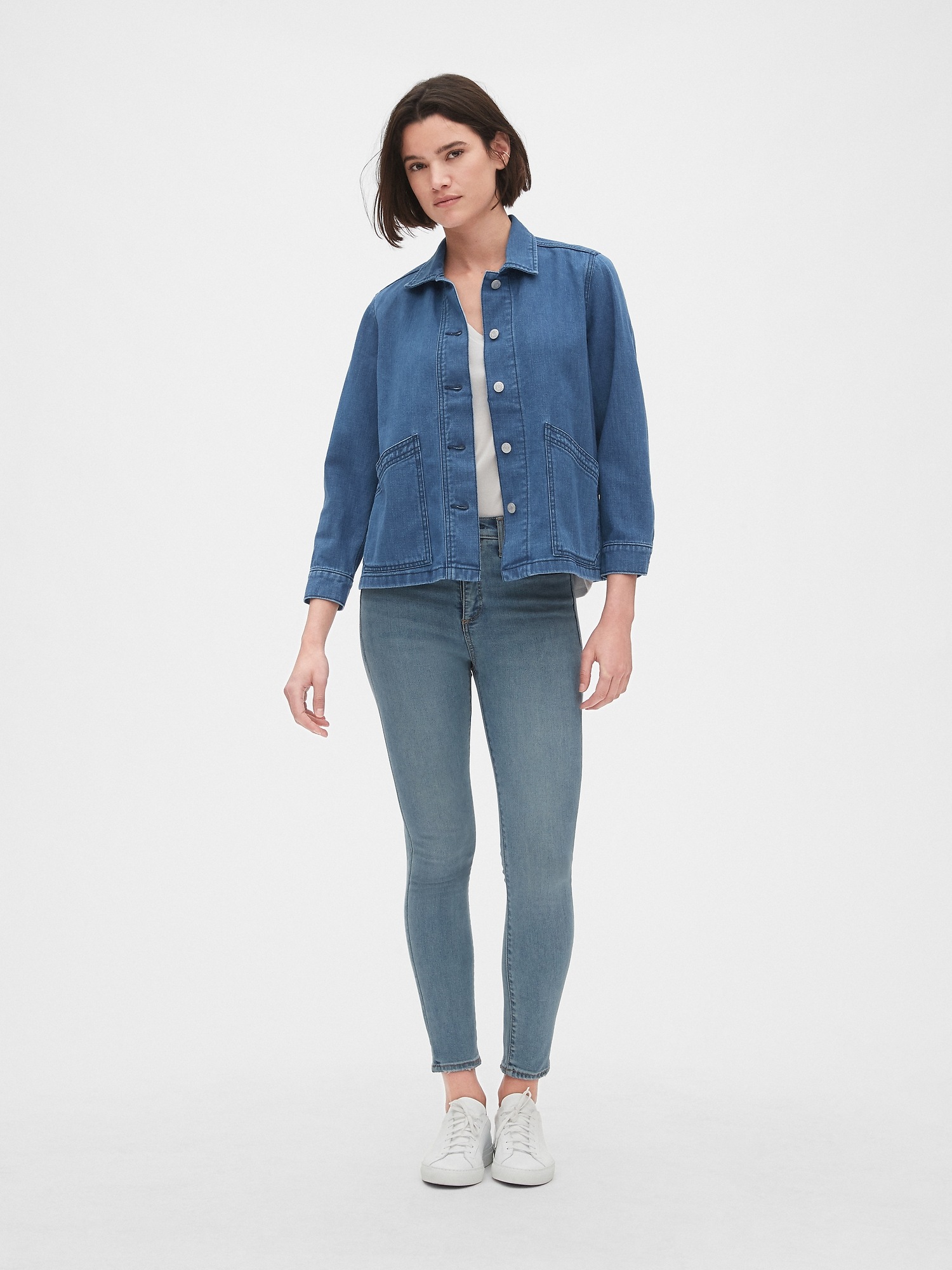 Gap denim swing best sale jacket