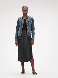 Button-front midi deals skirt gap