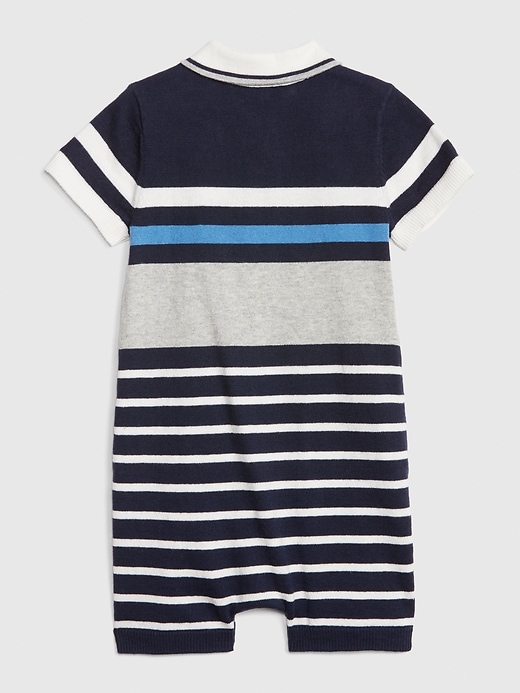 Image number 2 showing, Baby Polo Sweater Shorty One-Piece