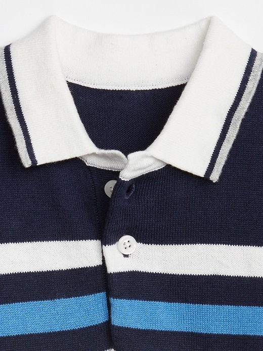 Image number 3 showing, Baby Polo Sweater Shorty One-Piece