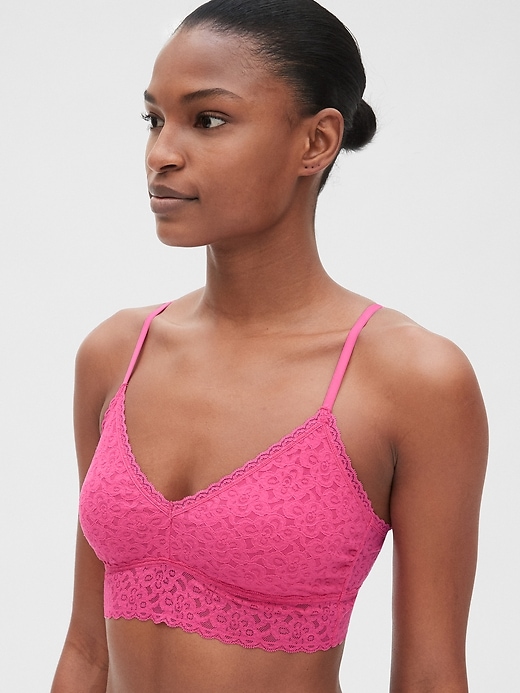 Lace bralette pink shop