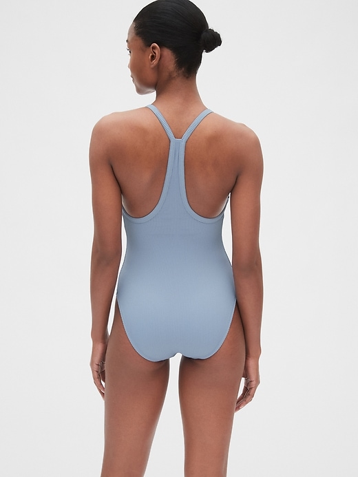 Image number 2 showing, Ribbed Racerback One-Piece Suit