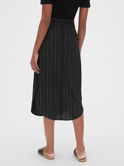 Image number 2 showing, Print Button-Front Midi Skirt