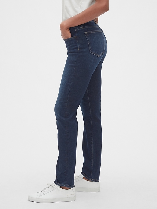 Image number 1 showing, Mid Rise Curvy Classic Straight Jeans