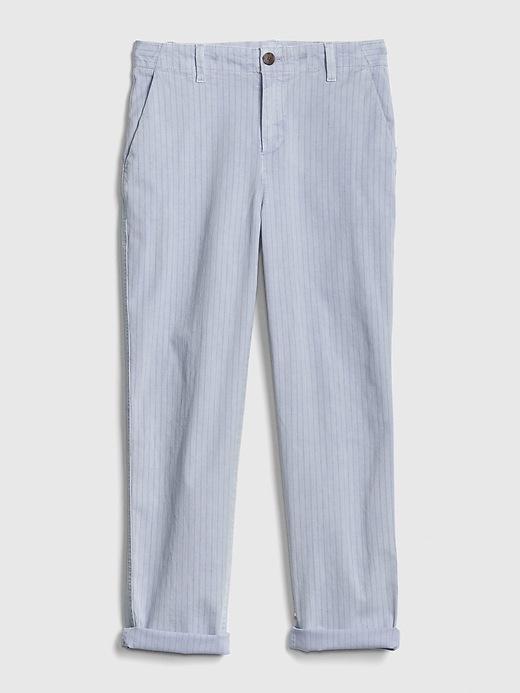 Image number 6 showing, Stripe Girlfriend Chinos with Raw Hem