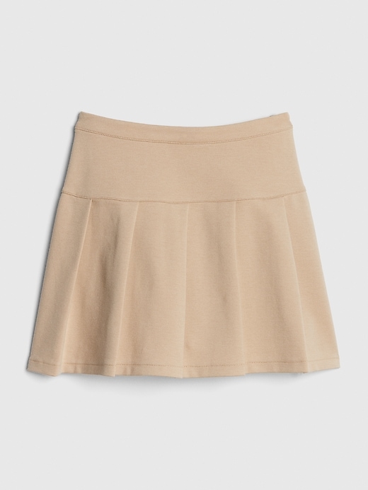 1 of 8 showing, with the color wicker of product Kids Uniform Pleated Skirt