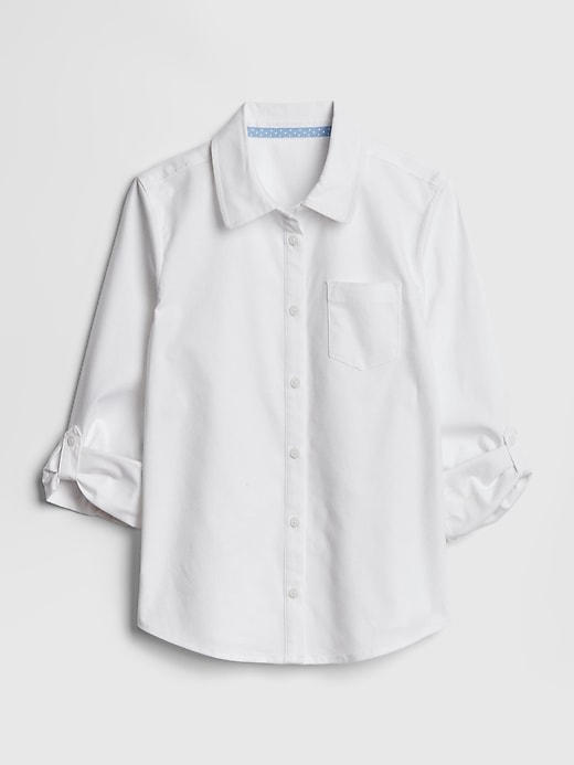View large product image 1 of 1. Kids Uniform Convertible Long Sleeve Shirt