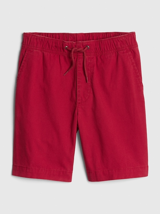 1 of 8 showing, with the color easy red of product Kids Everyday Pull-On Shorts