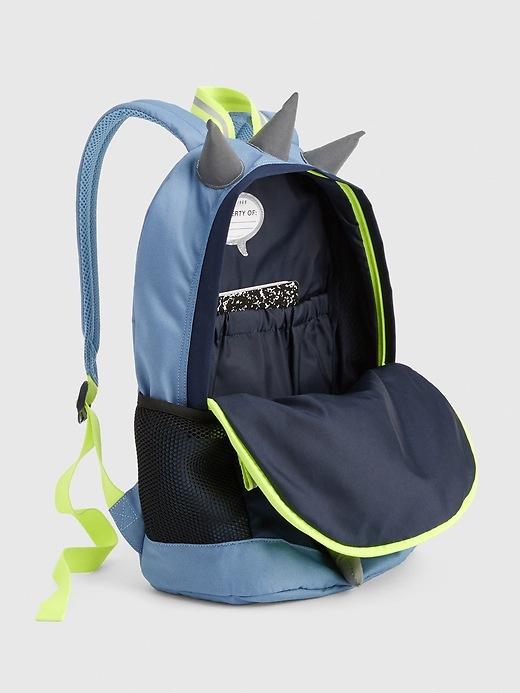 View large product image 2 of 5. Kids Reflective Dino Senior Backpack