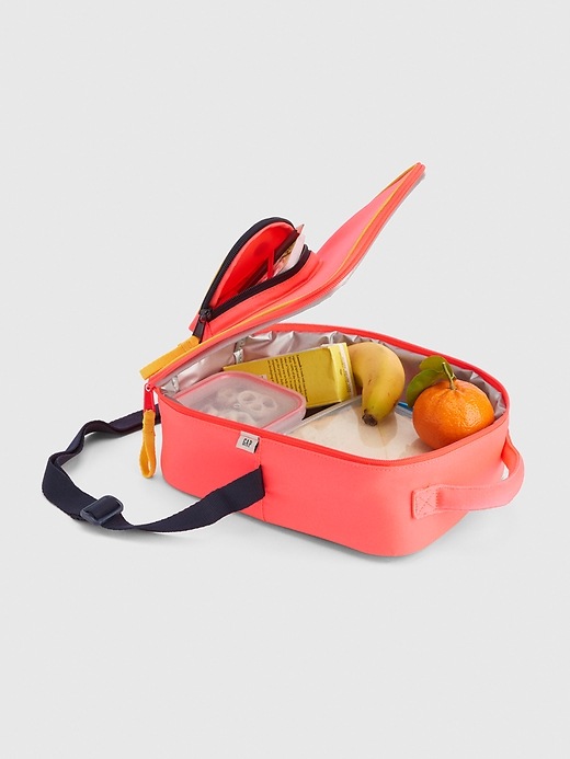 2 of 8 showing, with the color neon coral sprint of product Kids Emoji Lunchbox
