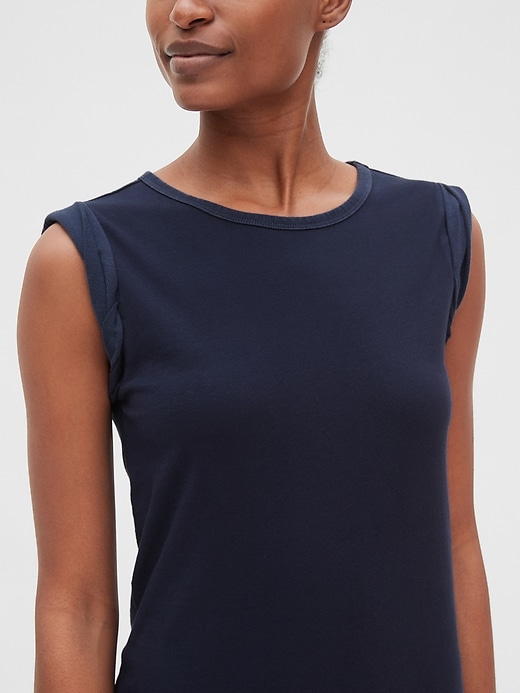 Image number 5 showing, Roll-Cuff Midi T-Shirt Dress