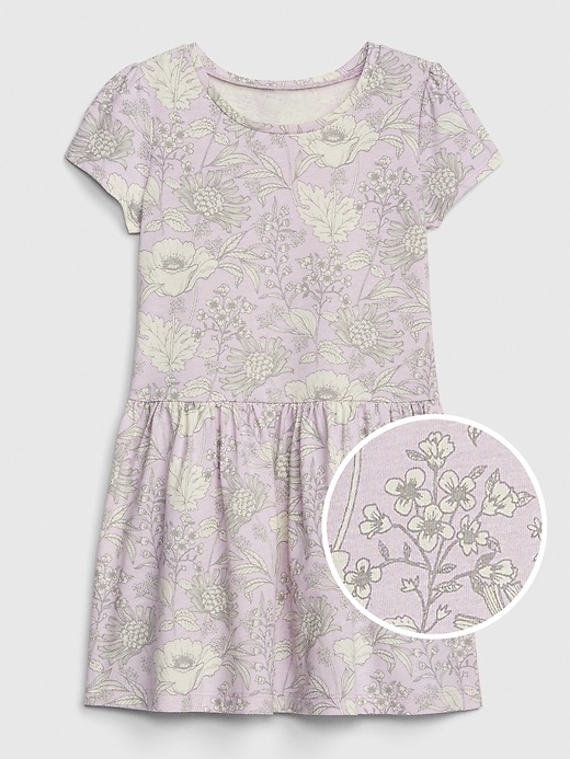 View large product image 1 of 1. Toddler Print Short Sleeve Dress