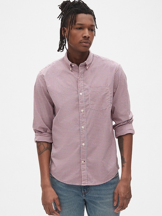 View large product image 1 of 1. Lived-In Stretch Poplin Shirt in Untucked Fit