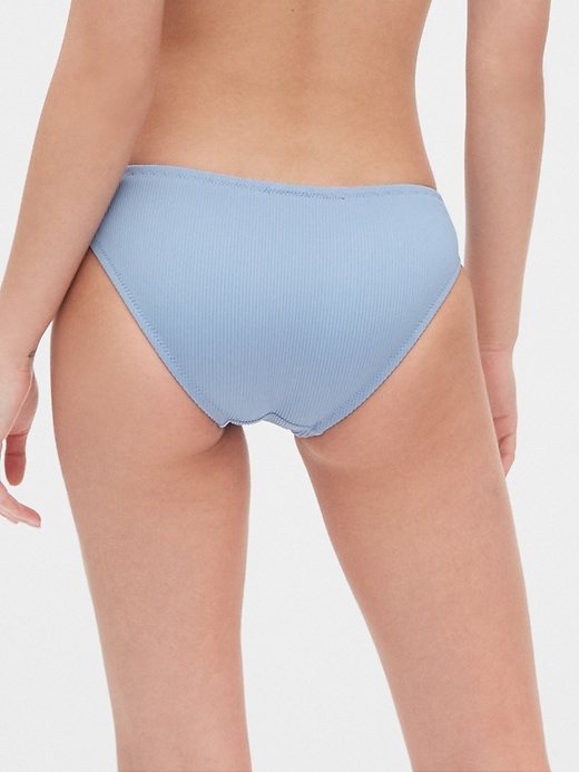 2 of 8 showing, with the color moonstone blue of product Ribbed Classic Bikini Bottom