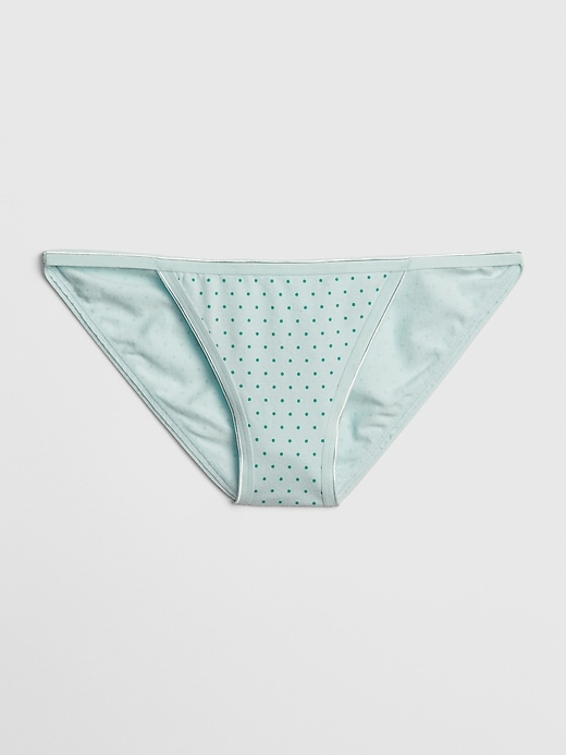 1 of 8 showing, with the color green dot of product Stretch Cotton String Bikini