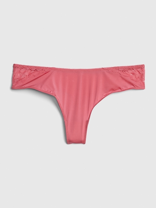 1 of 8 showing, with the color primrose pink of product Pretty Lace Thong