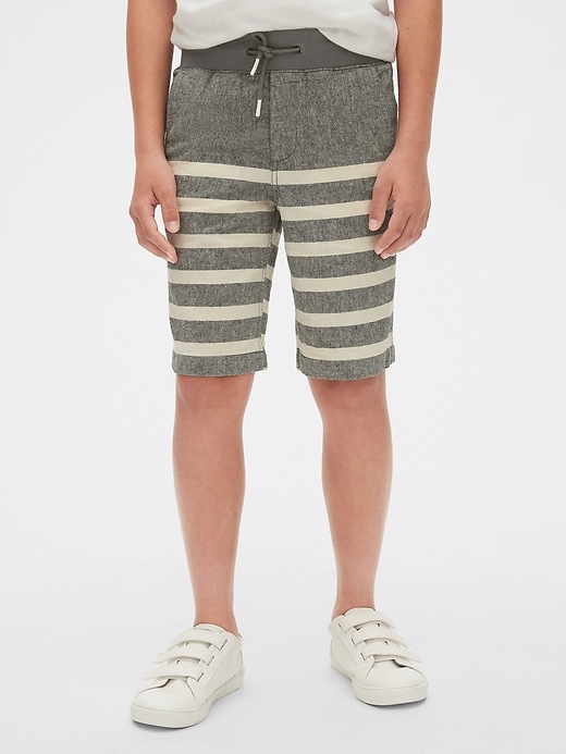 Image number 1 showing, Kids Linen Pull-On Shorts