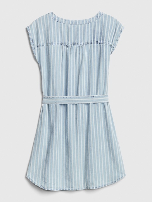 Image number 3 showing, Kids Railroad Stripe Denim Dress
