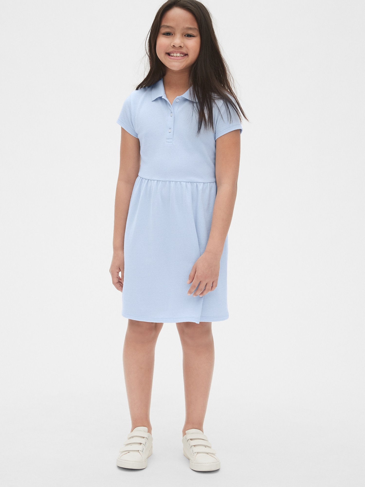 blue polo dress